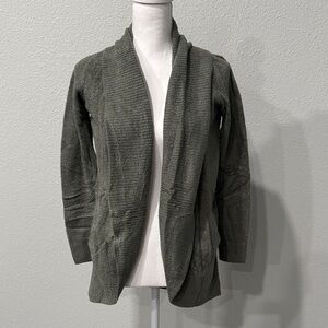 Barefoot Dreams Forest Green Open Cardigan